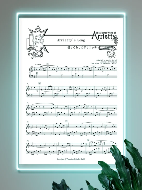 Arrietty's Song [sheet music]